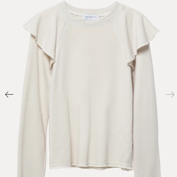 SomethingNavy Meghan Ruffle Sweatshirt - Picture 4 of 6